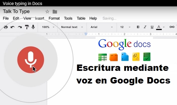 Como escribir texto en un documento de Google utilizando la voz