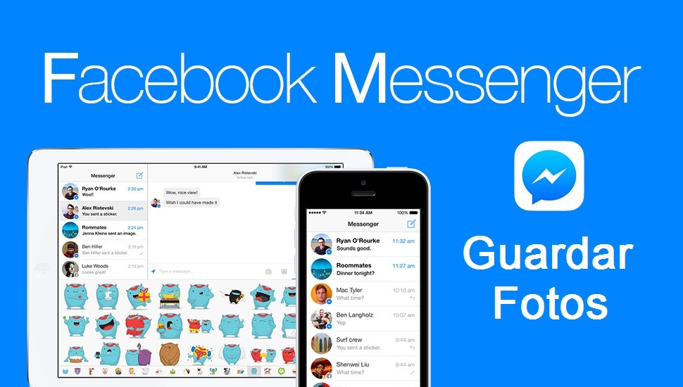 guardar fotos recibidas en la app Facebook Messenger de Android o iOS