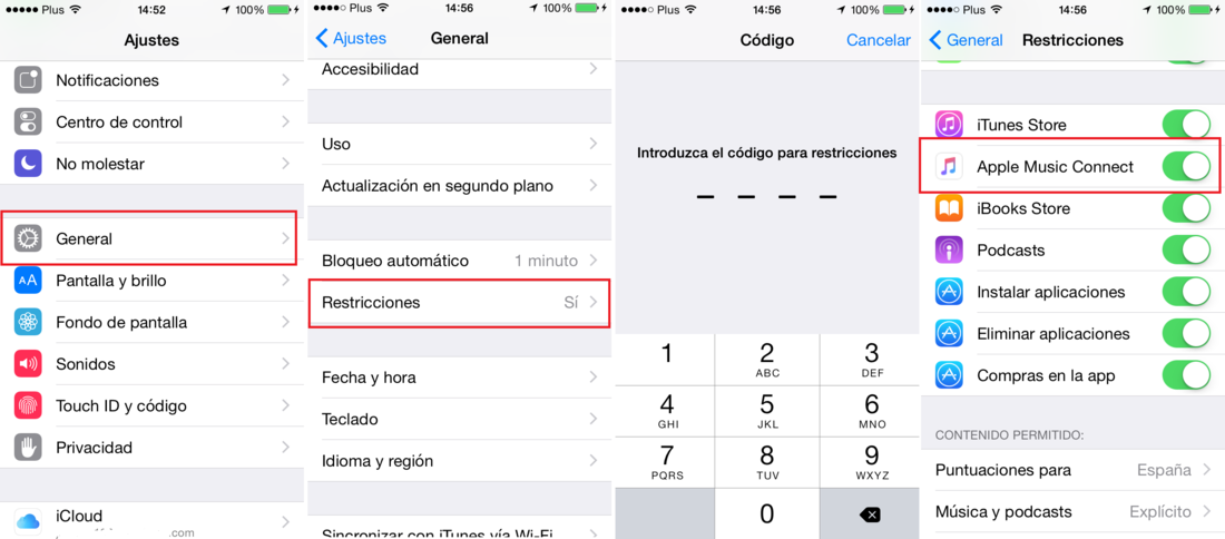 como personalizar las secciones de Apple Music en iOS 8.4