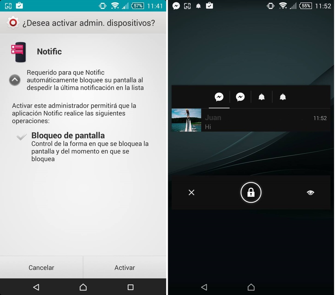 como visualizar las notificaciones recibidas directamente desde la pantalla de bloqueo de tu dispositivo Android con Notific