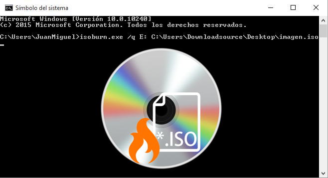 Puntualidad Consciente Desmenuzar Como grabar archivos ISO utilizando el símbolo del sistema en Windows  10/8/7. (sin programa)