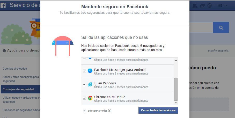 Mejora la seguridad de Facebook