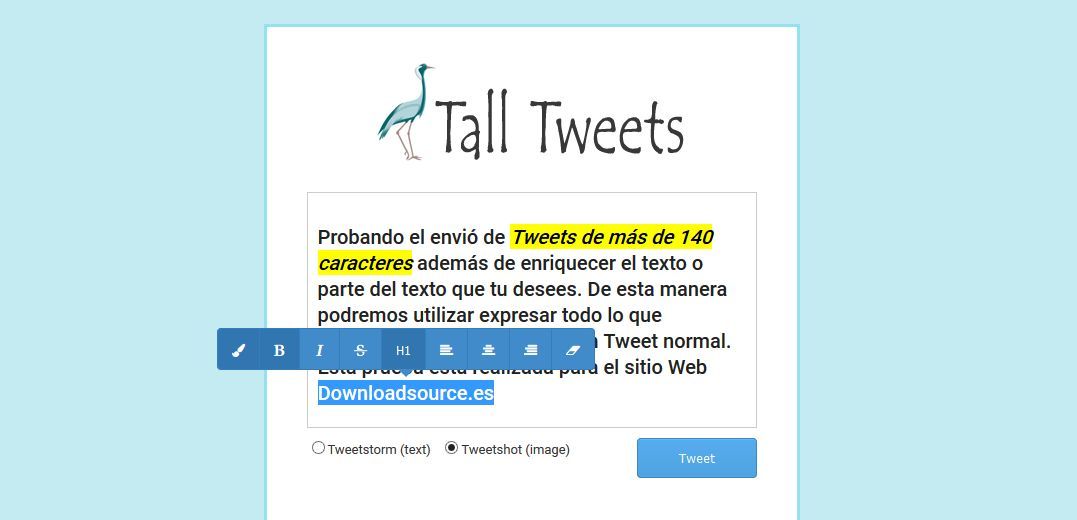 Enrrique el texto de tus Tweets además de poder hacerlo mucho más largos en Twitter