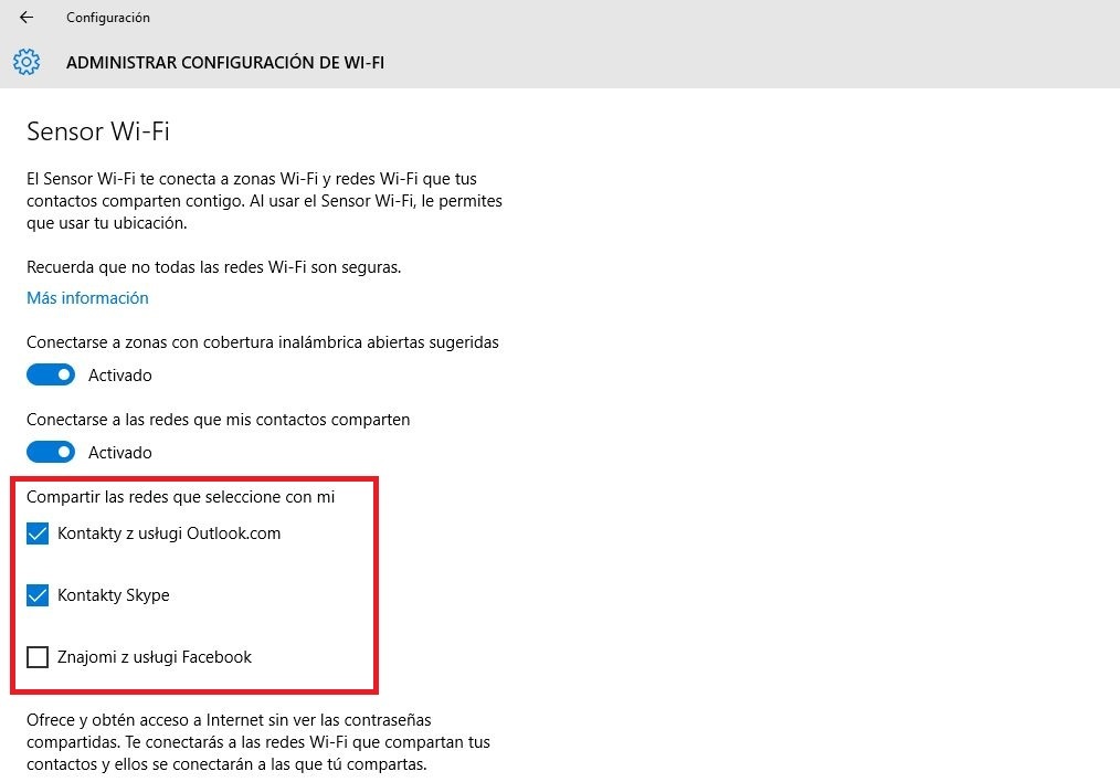 Windows 10 compartir contraseña de Wi-Fi