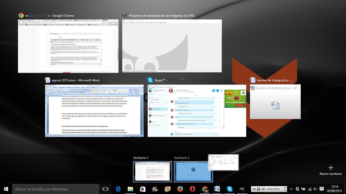 Como usar y crear escritorios virtuales en Windows 10