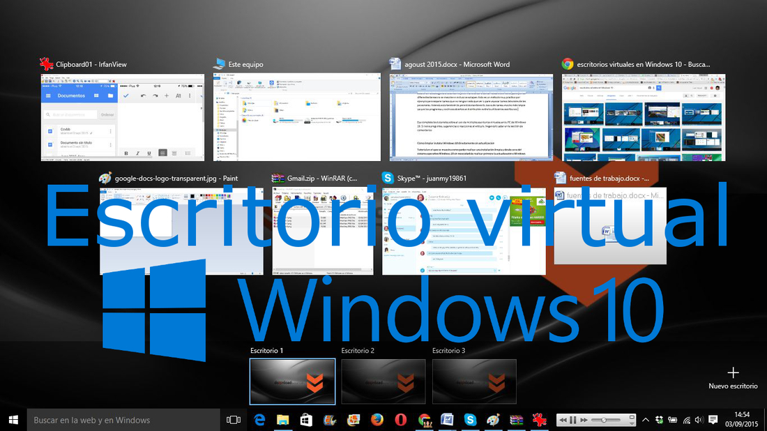 Como crear y utilizar los escritorios virtuales en windows 10