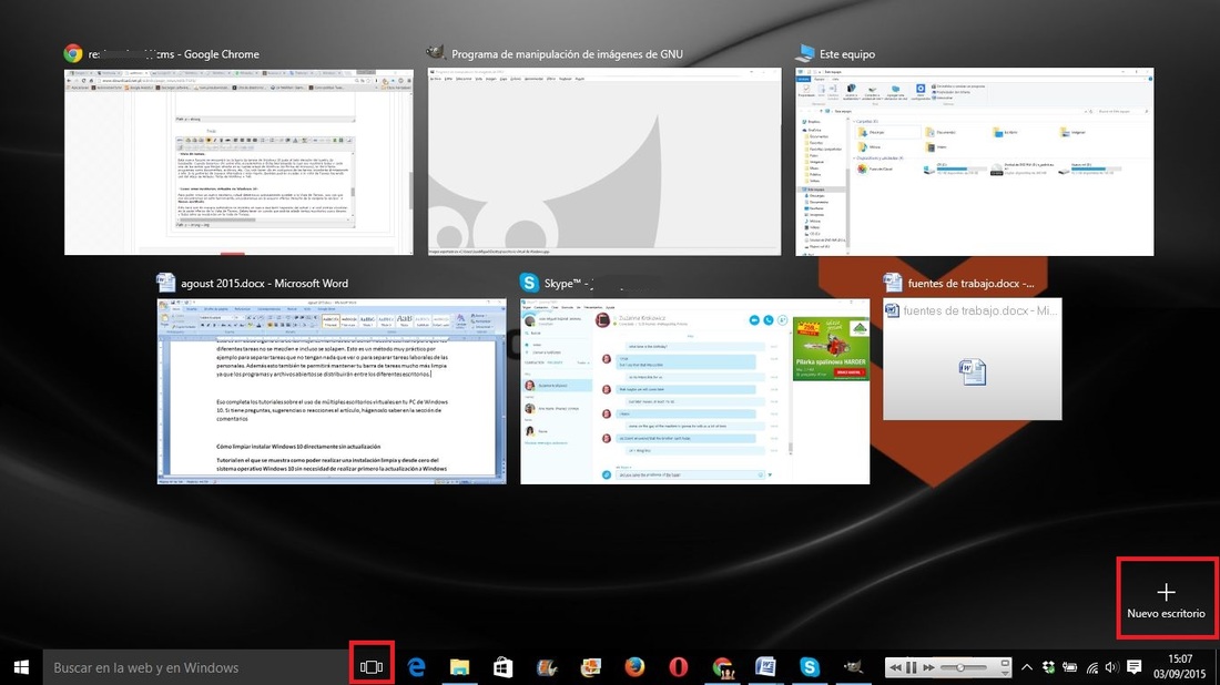 Vista previa de tareas en windows 10