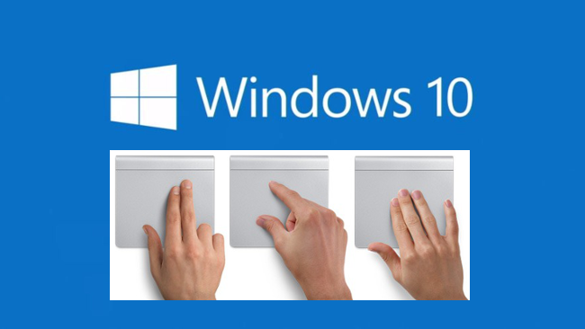 como configurar y usar los gestos en Windows 10 a traves del panel táctil
