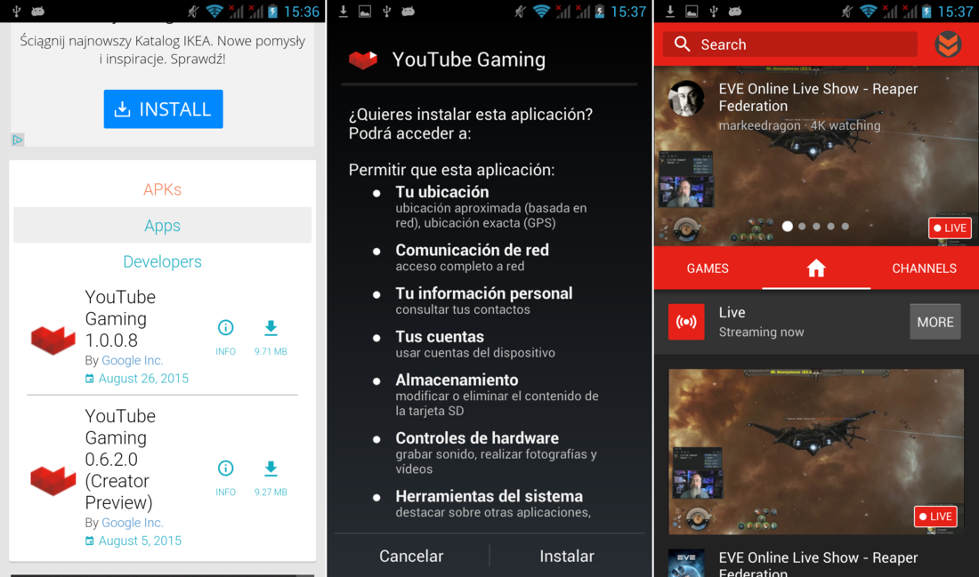 Instalar y usar la app de Android en paises que no sean USA o Reino unido