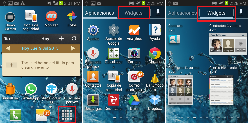 Como poner un acceso directo en tu pantalla de inicio de Android 