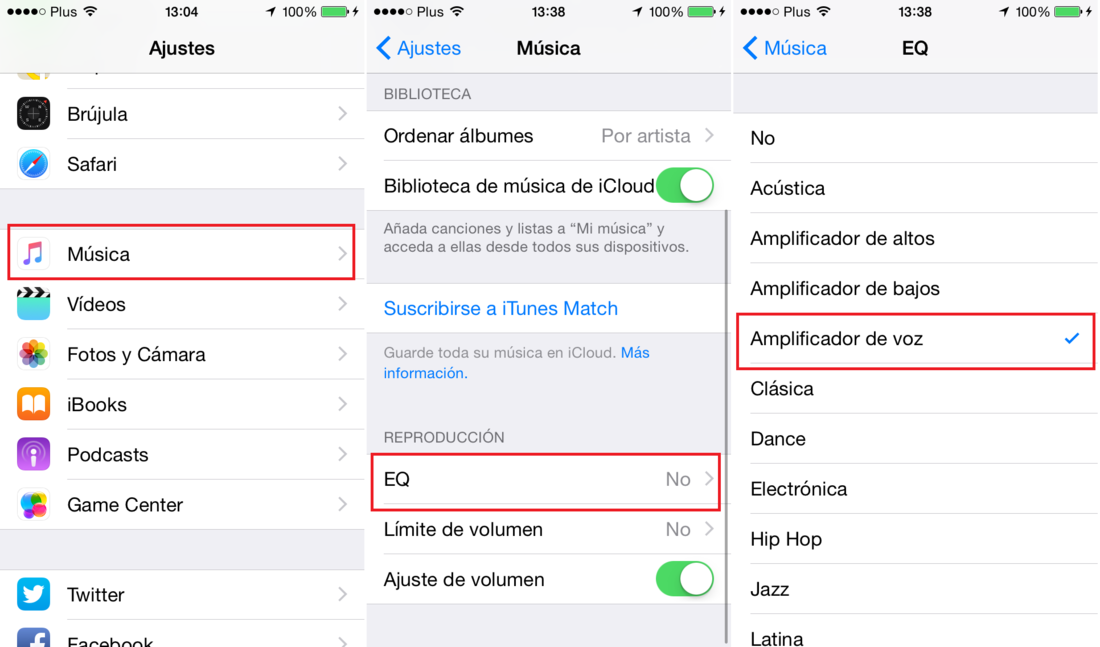 elegir equalizador para el audio de tu iPhone o iPad