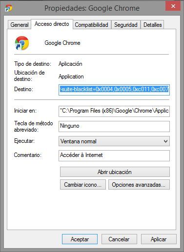 Como mejorar la seguridad de Chrome eliminando el RC4 cifrado