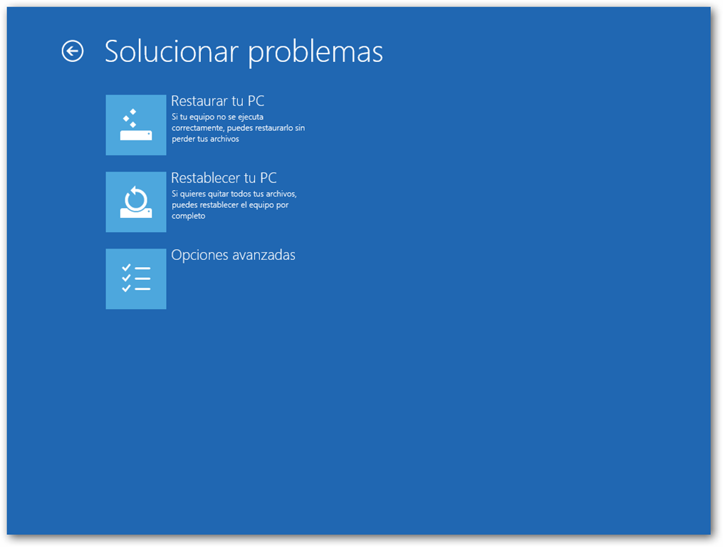 solucionar problemas de configuración en Windows 10