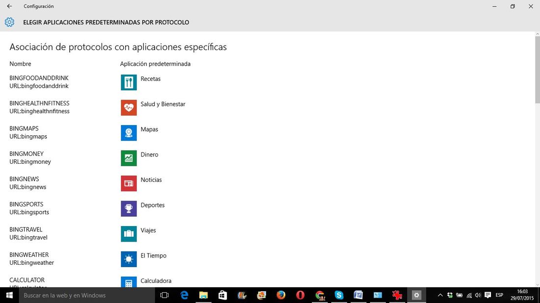 Cambiar navegador predeterminado en Windows 10
