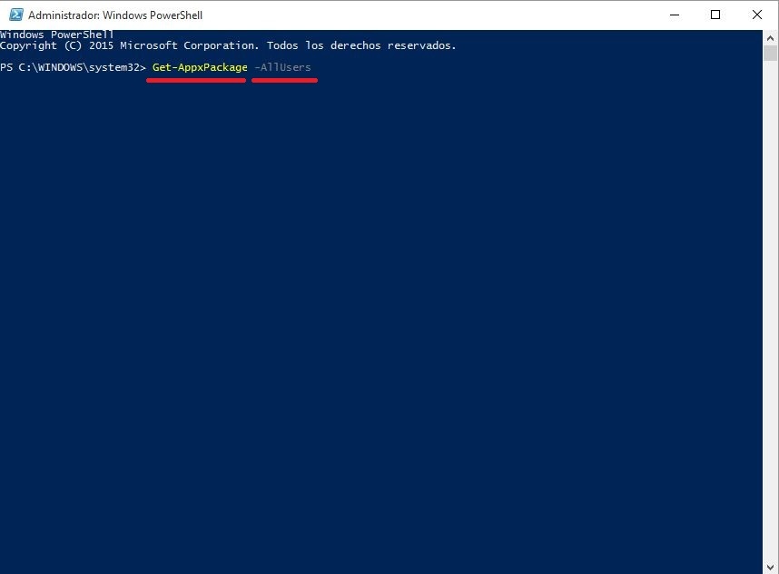 Desinstalar aplicaciones predeterminadas de Windows 10