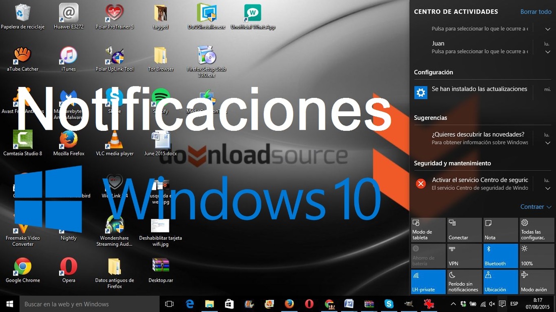 Como configurar el centro de notirficaciones de Windows 10