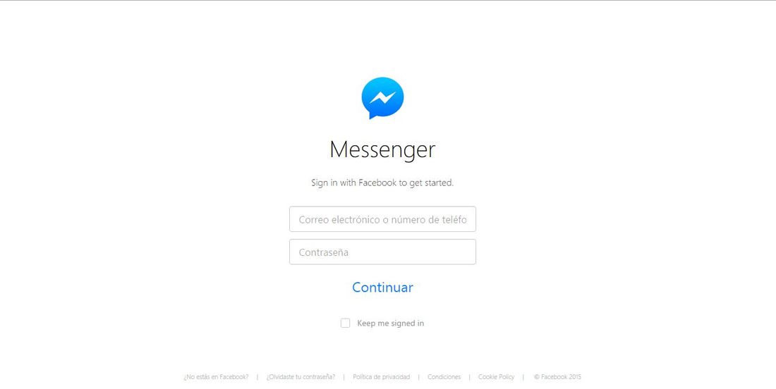 App messenger Facebook ya esta disponible en versión Web