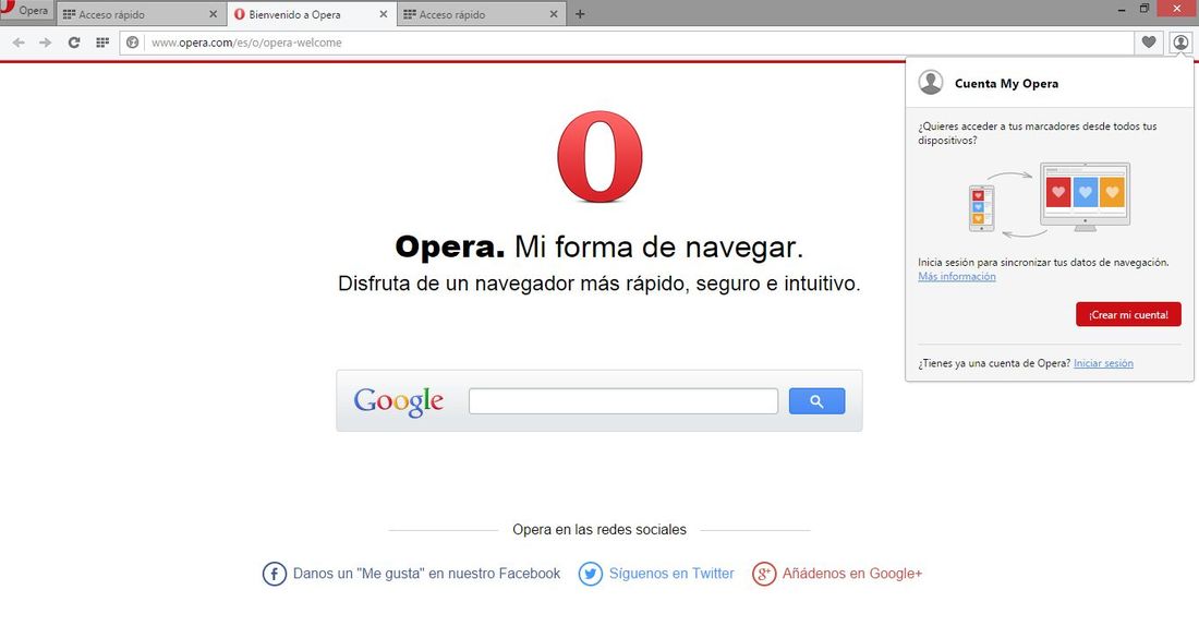 Como sincronizar los marcadores entre dispositivos con Opera