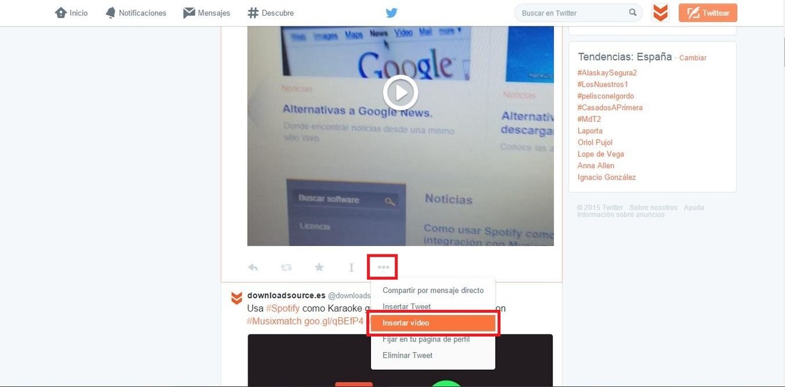 Como insertar videos de Twitter en tu sitio Web o blog