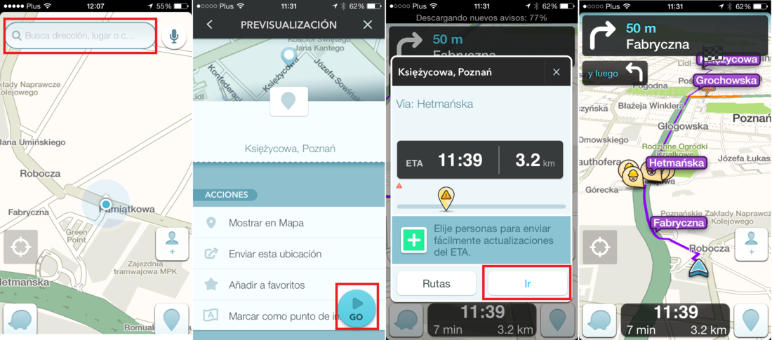 Como realizar el trayecto con tu coche a través de tu telefono inteligente con la app Waze