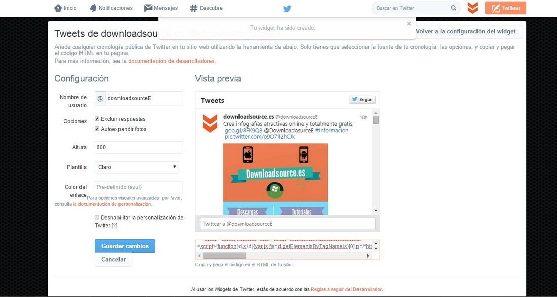 Como colocar tu cuenta de Twitter en tu blog o sitio Web