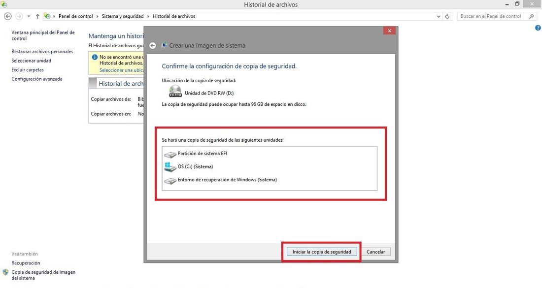 Como crear y restaurar una copia de seguridad de Windows 10