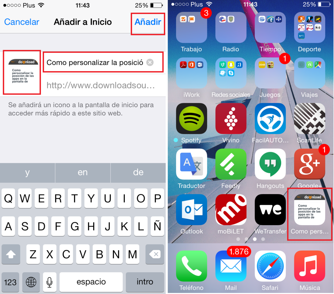 Como crear accesos derectos de sitios Web en iOS y colocarlo en la pantalla de inicio de tu dispositivo.