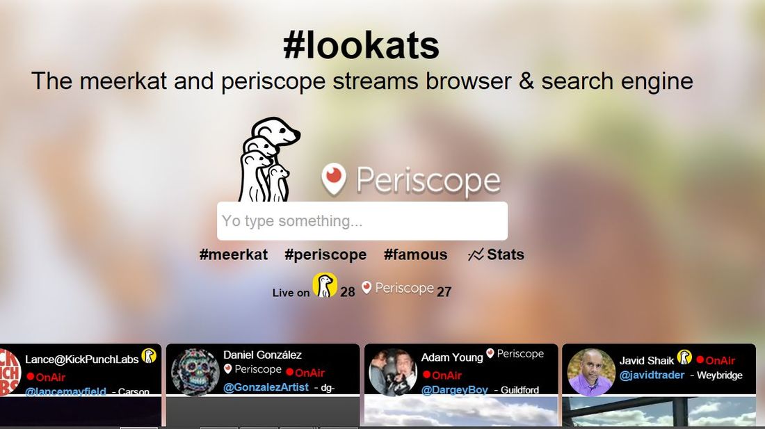 Lookats Meerkat y Periscope 