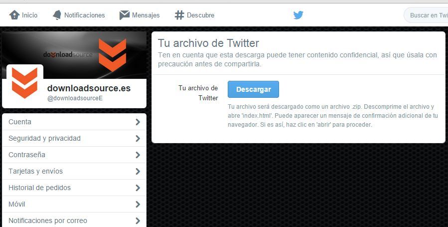 Consigue copias de seguridad de tus Tweets