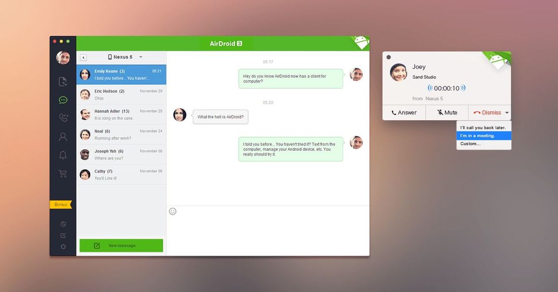 como contestar llamadas con airdroid 3 desde tu ordenador