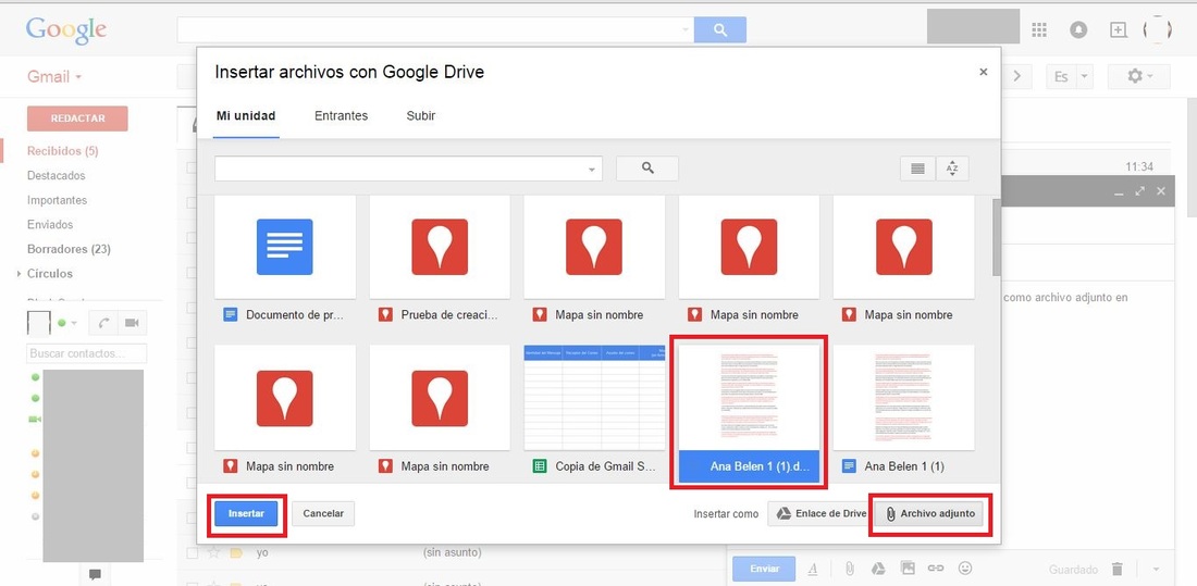 Como enviar archivos de Google Drive a traves de Gmail como archiov adjunto