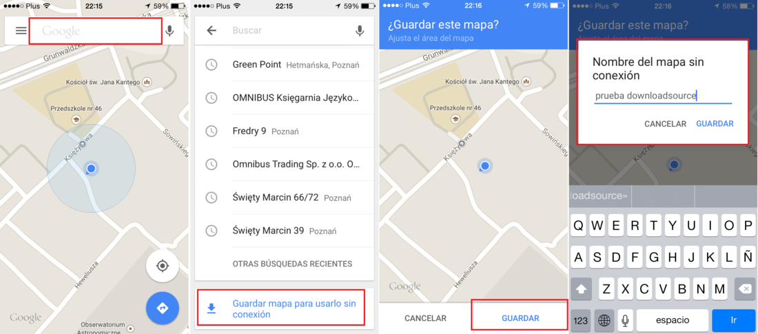 Google maps offline iOs android