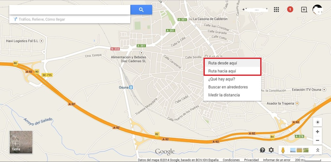 Como llegar a un punto determinado en Google Maps