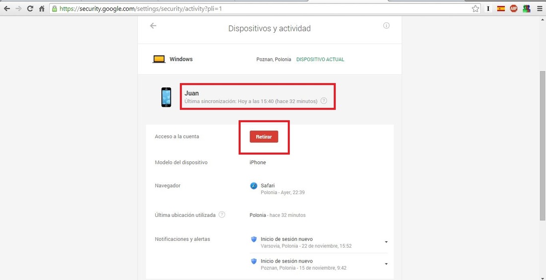 compañerismo animación Obligar Como saber los dispositivos que usan mi cuenta de Google y eliminarlos.