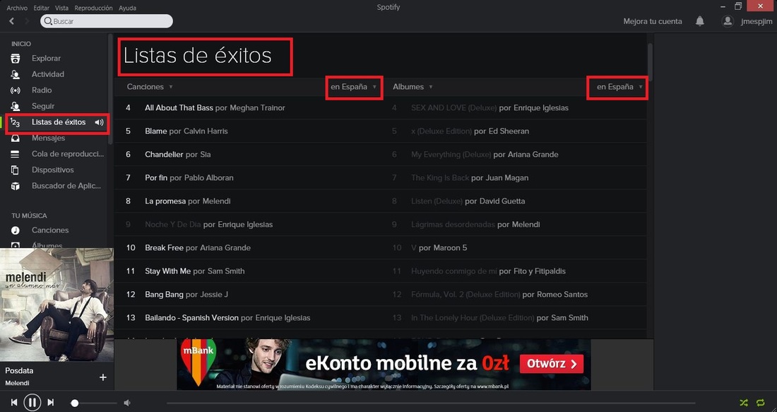 Spotify, listas de exito, USA, musica