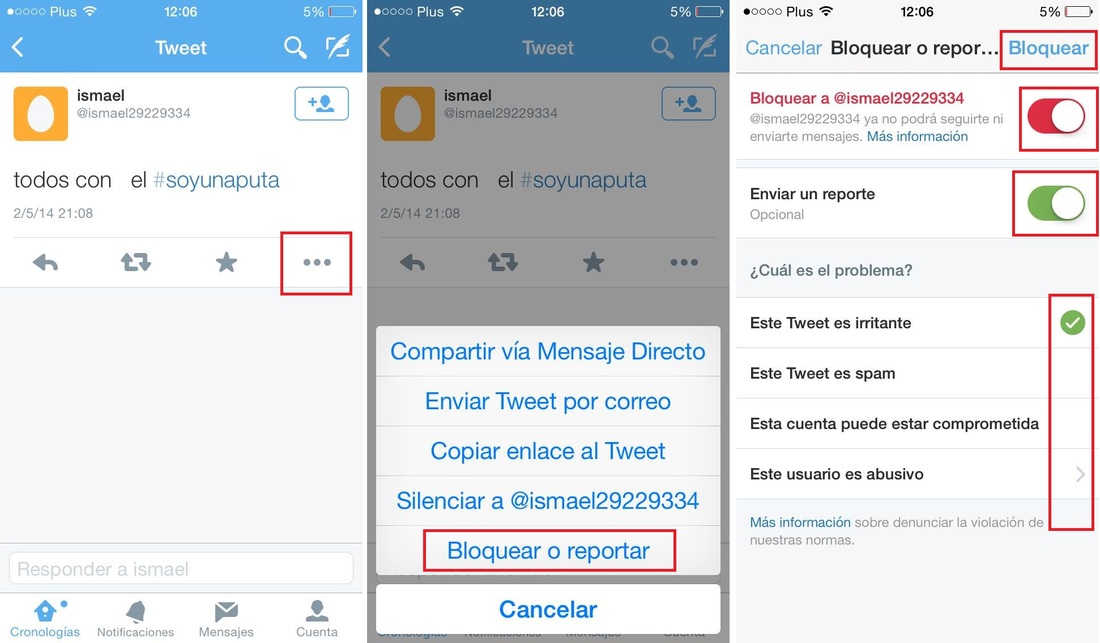 iPhone, Twitter, Bloquear, perfiles,