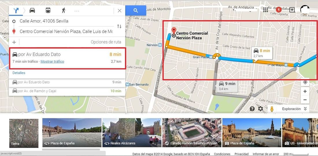 conoce el trafico de una determinada ruta gracias a la informacion de Google maps