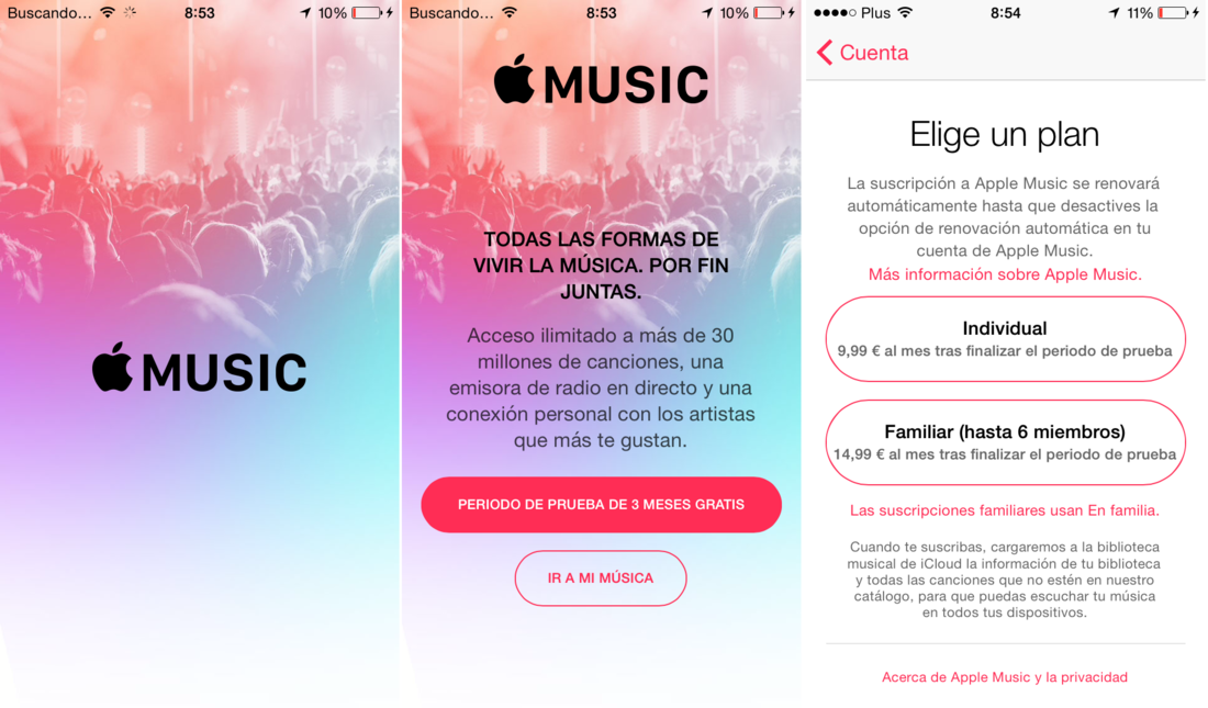 suscripción para Apple Music gratuita durante 3 meses