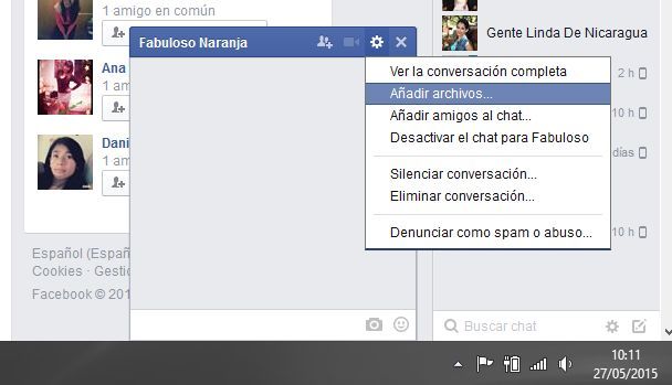 Como compartir archivos a traves del Chat de Facebook