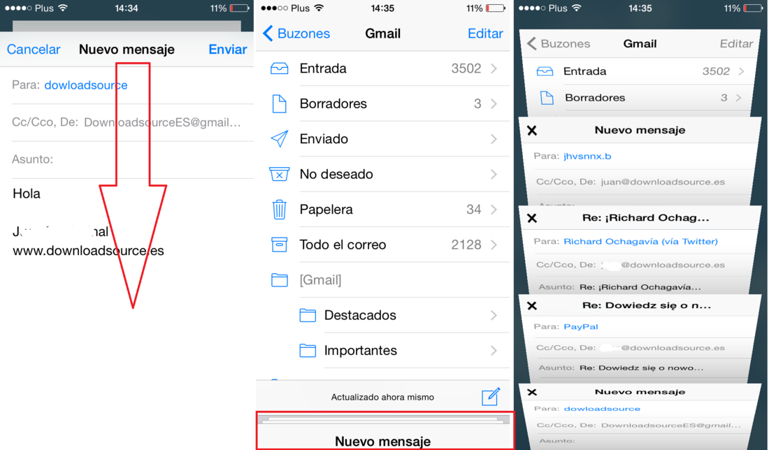 Como minimizar correos electronicos en la app Mail de iPhone Apple