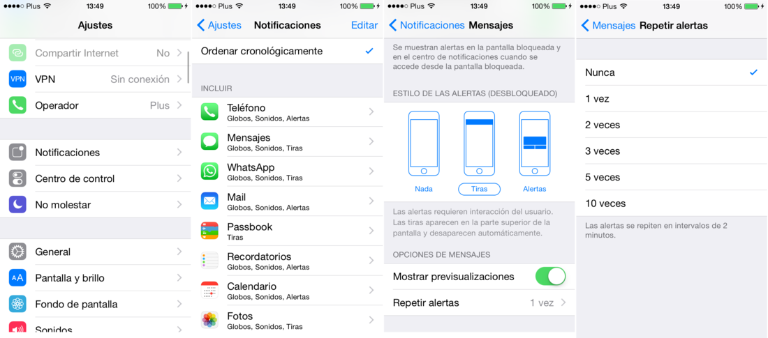 como deshabilitar la doble notificación de los mensajes de iPhone y iPad