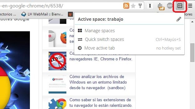 Como mejorar el uso de pestañas de Google Chrome