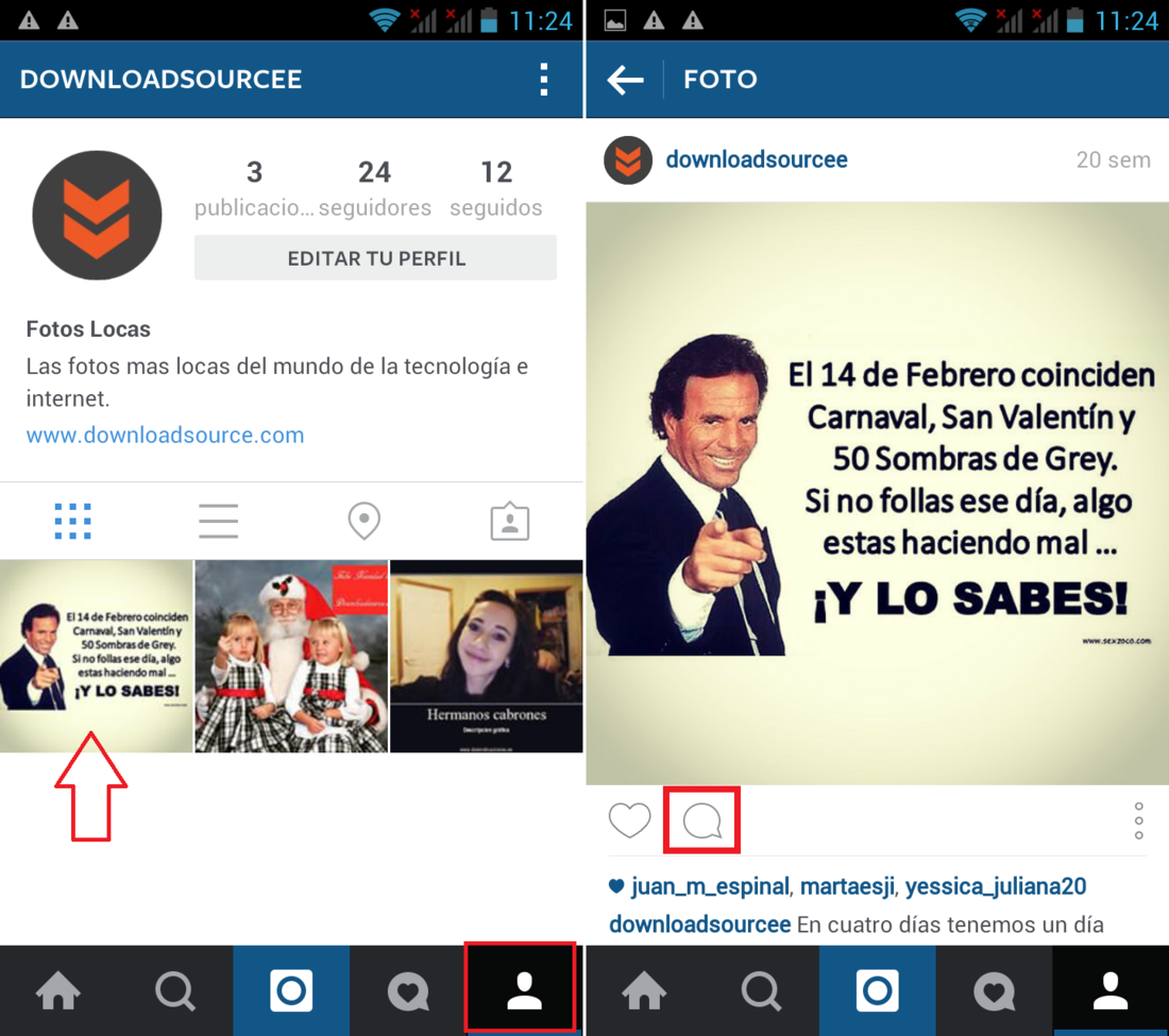 Eliminar comentarios desagradables de las publicaciones de Instagram en Android