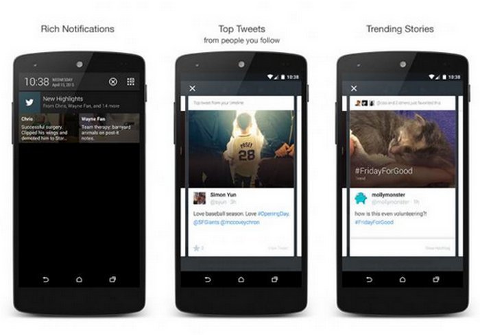 Como recibir notificaciones de lo más importante de Twitter en Android Highlights