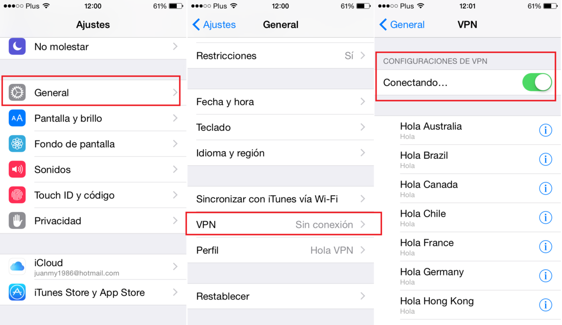 conectate a la ip de cualquier pais gracias a la app hola en tu iPhone.