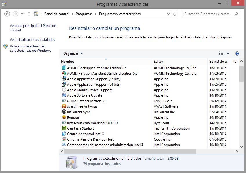 Como desinstalar los programas instalados en tu ordenador con Windows