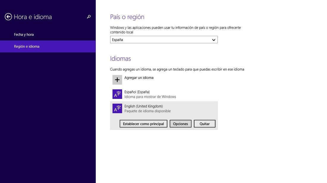 Como cambiar el teclado predeterminado de Windows 8