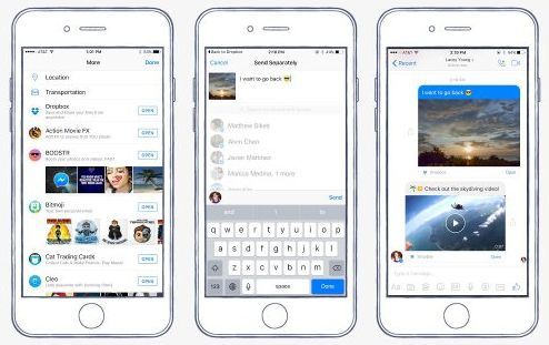 Compartir archivos almacenados en Dropbox en los chats de Messenger