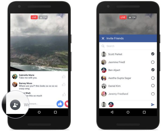mejoras en las retransmisiones de video en directo de Facebook para Android e iOS