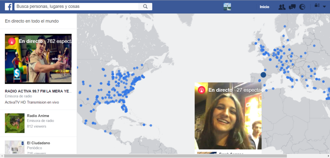 Localiza las transmisiones de video en directo de Facebook